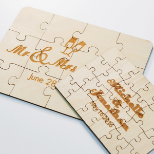 Wedding Wooden Guest Book Puzzles