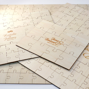 Wedding Wooden Guest Book Puzzles