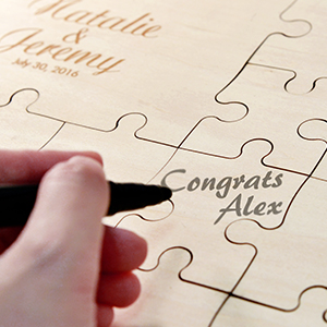 Wedding Wooden Guest Book Puzzles