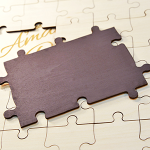 Wedding Wooden Guest Book Puzzles